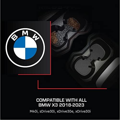 Cupholderhero за 2018-2023 година BMW X3 додатоци-Вметнувања на држачи за внатрешни работи, Центарски конзоли за конзола, џеб