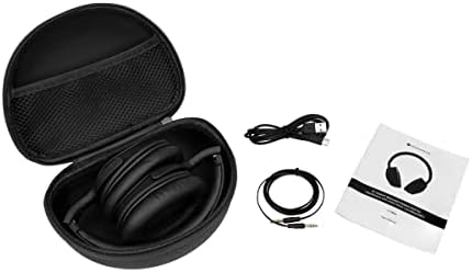 Monoprice BT -300anc безжичен над слушалките за уво - црно со активно откажување на бучава, Bluetooth, продолжено време на игра