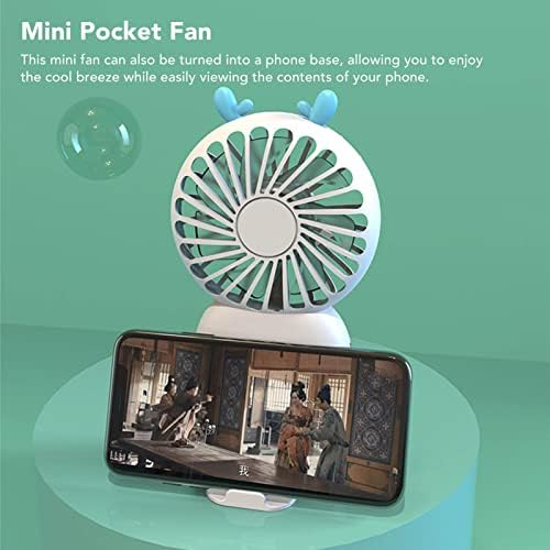 Anggrek мини вентилатор, Mini Portable џеб вентилатор USB USB полнење на рачното рачно вентилатор, прилагодлив мал биро за цртани филмови
