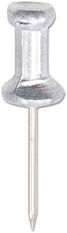 Gem CPAL5 Алуминиумски глава за притискање на иглички, алуминиум, сребро, 5/8-инчи, 100/кутија