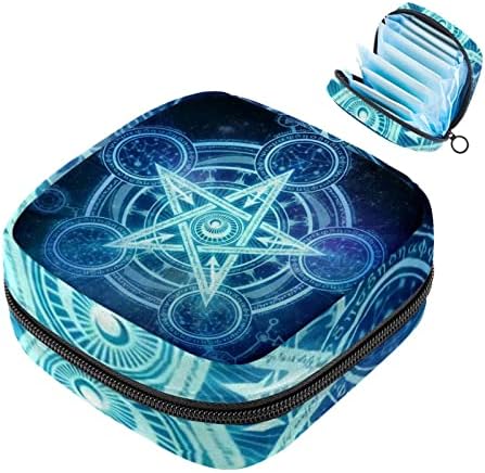 Торба за складирање на санитарна салфетка, сина соstвездие Зодијак менструална чаша торбичка, преносни санитарни салфетки за чување