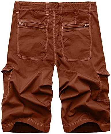 Менс шорцеви од dudubaby 9 инчи летни нови големи шорцеви лабави обични панталони со повеќе џебови панталони
