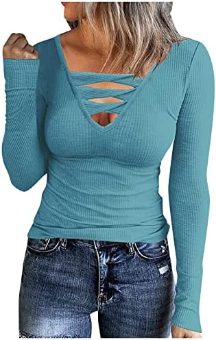 Требински џемпери за жени, дами случајни разнобојни градиент тенок фит-врат со копчиња со долг ракав маица