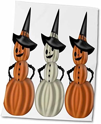 3drose три симпатични вештерки од тиква од Ноќта на вештерките во бела и портокалова - крпи