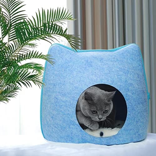 Коаиус 2 парчиња Отстранлив Филц Пештерски Тунел Шатор За Мачки Достапни Материјали За Миленичиња Мачка