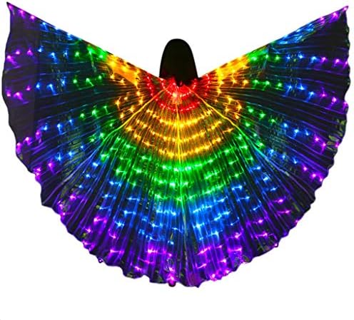 Цегдуи Блескав Исис Крилја Наметка Надградба ПРЕДВОДЕНА Пеперутка Крилја 360 Степен Стомачен Танц Костим Шарени Крилја На Изида