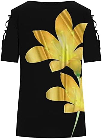 Ukенски кошули на Uikmnh врвови лето цвет опуштено вклопено ладно рамо со кратки ракави со кратки блузи кошула