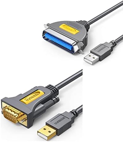 UGREEN USB до паралелно пристаниште USB со IEEE1284 CN36 пакет USB до RS232 6ft