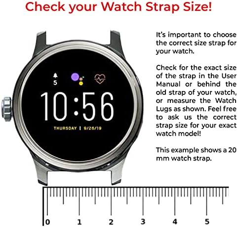 Еден ешалон Брза за часовници за часовници компатибилен со фосилниот Gen 6 SmartWatch Nylon замена Smart Watch Strap