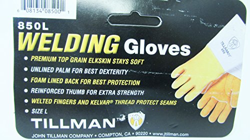Tон Тилман Голем 14 злато и бисер Премиум елкскин Котонфоам обложен заварувачи на ракавици со бод за заклучување на конецот Kevlar