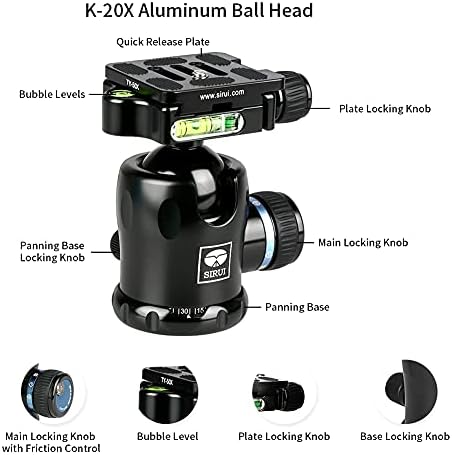 Sirui AM-284 Камера Статив Јаглеродни Влакна Професионален Статив СО K20X Топката Главата Оптоварување 55lb
