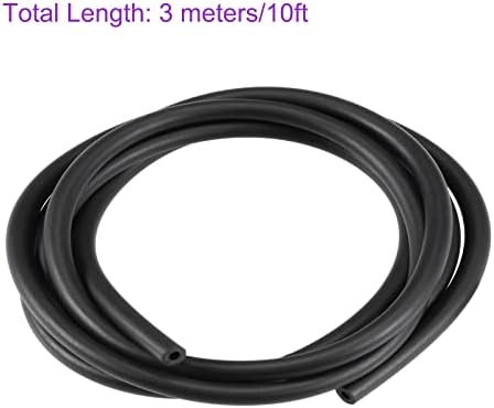 DMiotech 2mm x 4mm 10ft Црна Гума Лубрикант Цевки Отпорни На Масло Пластични Цевки За Масло Црево, Вода Цевка