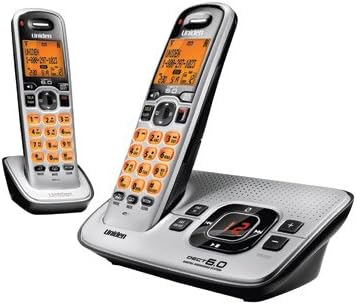 D1780-2 Dect 6.0 Exprognable безжичен телефон со дигитален систем за одговарање, сребро, 2 слушалки