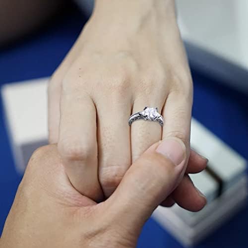 Женски накит прстени мода симулиран дијамантски венчален прстен накит за ангажман на невестата за жени додатоци за подароци за редење