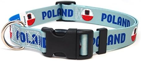 Јака за кучиња со фудбалски дизајн на Полска | Одлично за национални празници, специјални настани, фестивали, денови за независност и секој