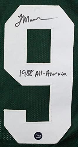 Тони Мандарич го автограмираше Зелениот колеџ стил Jerseyерси W/88 сите црно-американско-прова црно