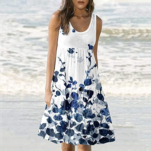 FQZWONG MIDI фустани за жени летни обични плажа одмори проток на сонце, трендовски дами забава што излегува одморалиште на одморалиште