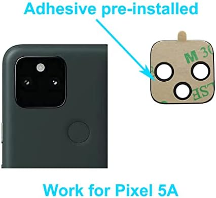 Awyidu 2 Парчиња Задна Камера Замена На Стаклени Леќи За Google Pixel 5a 5G Лепило Претходно Инсталирано Со Алатки За Поправка Комплет И