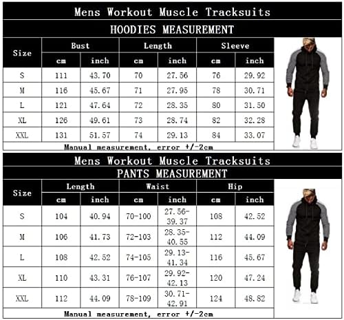 Машки 2 парчиња облека за тренинзи за тренинзи поставени патенти дуксери, спортски џогирање панталони поставува обичен атлетски костум долг