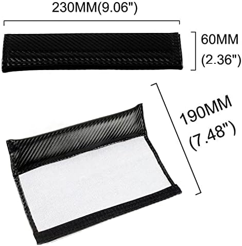 2 парчиња црно вклопување на лента за автомобилски ремени покрива седишта на рамената лента за ленти за безбедност на безбедносните перничиња