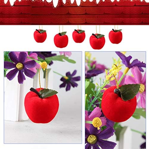 Беспортбл 24 пакет Божиќни украси за украсување за дрвја дома затворено црвени јаболка што висат приврзоци од пена за пена
