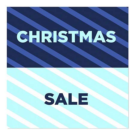 CGSignLab | Божиќ Продажба-Ленти Сина Прозорец Прицврстување | 12 x12