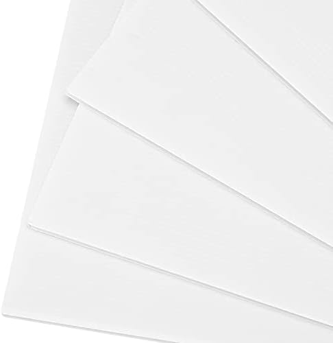 Ningwaan 20 пакет 13 x 17 инчи бели брановидни пластични чаршафи, брановидна пластика од 5 мм дебела пластична плоча празно брановидни