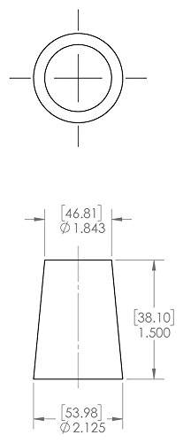 Caplugs SH-51058 Маскирање Редовен приклучок за плута. RC28, да се приклучи мин 1.843 Макс 2.125 Висина 1.500 , природно