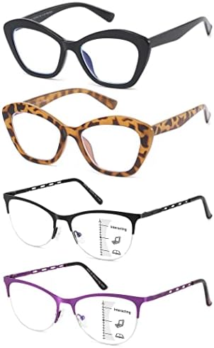 Бифокално читање очила за жени дизајнер мачка око преголема рамка+мултифокални очила за читање жени прогресивно мултифокус сино