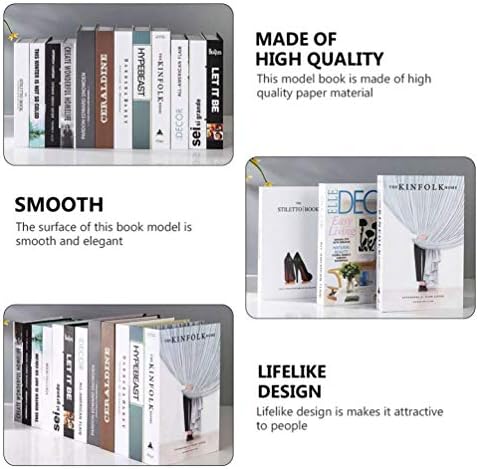 Декор книги украси за книги 2 парчиња модерна едноставна книга модел за симулација на книги за декорација на книги за фотографии,