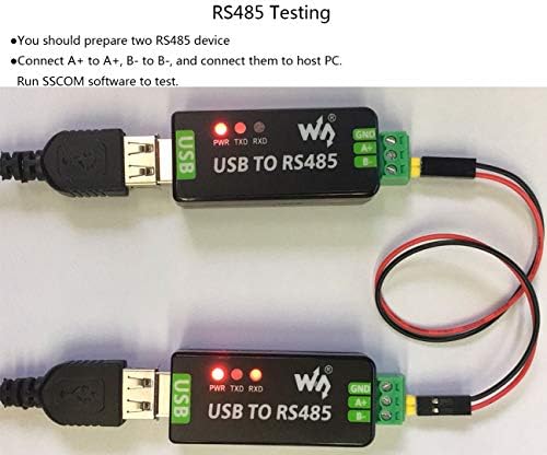 Waveshare Industrial USB до Adapter за конвертор RS485 Оригинален FT232RL Брза комуникација Вграден заштитен кола за заштита на осигурувачи