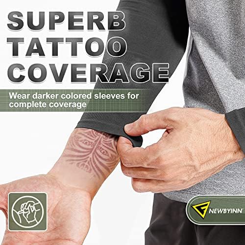 Њубин Ув Заштита Од Сонце Ракави За Раце За Мажи Жени Млади, Ладење Ракав За Покривање На Тетоважата На Раката, Капакот На Раката Со Средна Компресија