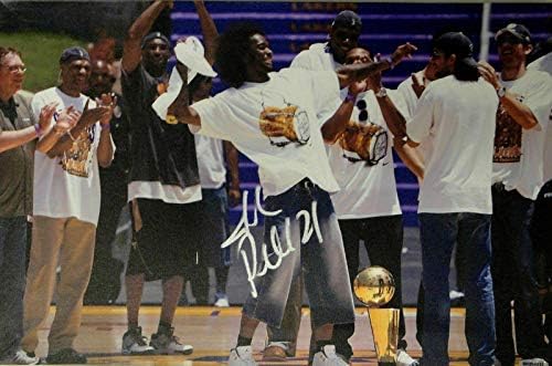 Handош Пауел потпишан автограм 13х20 платно Лос Анџелес Лејкерс слави Уда - Автограмска НБА уметност