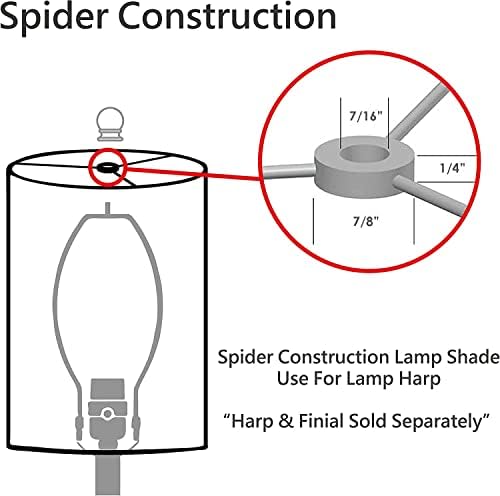 Aspen Creative 32685a, Преодна империја во облик на градежни ламби во форма на пајакот во бела, ширина 13