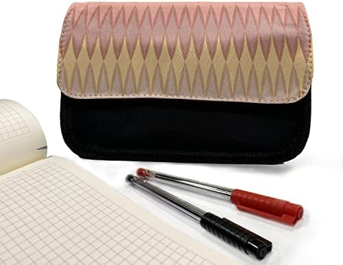 Амбесон, пригушени бои за молив, апстрактни есенски форми, торба со молив со ткаенини со двоен патент, 8,5 x 5,5, повеќебојни