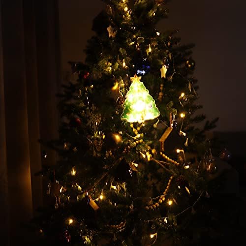 Plplaaoo Божиќни жици светла, LED декоративна светлина, Божиќни прозорец висечки светла, висечка чаша за вшмукување мала светлина,