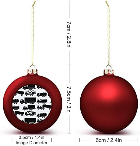 Видови на камиони Божиќни топчиња украси поставуваат големи украси на Божиќни дрвја за сила за надворешно затворено 4 парчиња