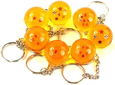 7pack Dragon Ball Z Acrylic Keychains - Кристал игра топка аниме за приврзоци за приврзоци аниме колекционерски идеални за деца