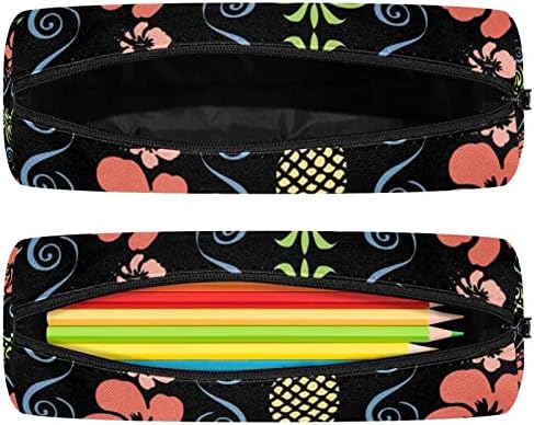 Тропски црн ананас молив случај Студентска канцелариска торбичка торбичка патент Пенка торба за козметика торба за училишни студенти