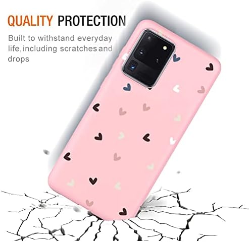 Pnakqil за Samsung Galaxy Note 10 Lite / A81 Case, розов мат силиконски со симпатичен дизајн на печатење TPU анти -капки заштитно покритие, тенок