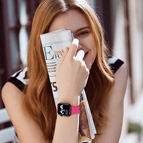 STG Sport Watch Band компатибилен со Apple Watch Band 38mm 40mm 41mm 42mm 44mm 45mm 49mm, мека силиконска замена на спортот за спортови,