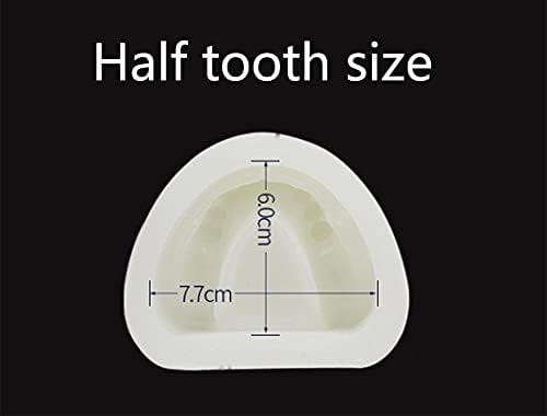 Tzzes Dental 2PC силиконски малтер модел мувла мувла на есентална вилица комплетен блок на празнина （Без заби）
