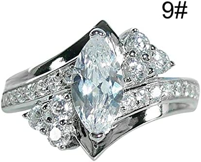Womenенски модни прстени кубни цирконија венчален прстен накит роденденски забава предлог за подарок за невестински ангажман прстен
