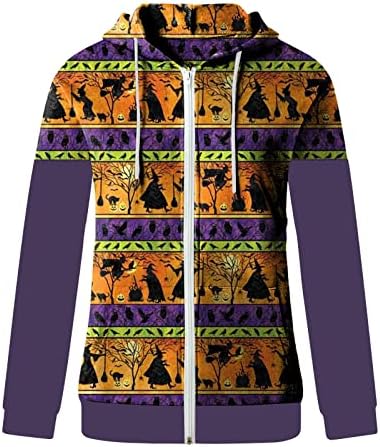 Nokmopo џемпер пуловер за жени со боење 3D три-шема печатење обичен моден поштенски џемпер уличен трендовски џемпер