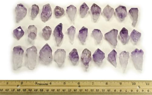 Материјали за хипнотички скапоцени камења: 100 парчиња аметистични точки - средна големина - убави резерви на камења од најголемиот дел од