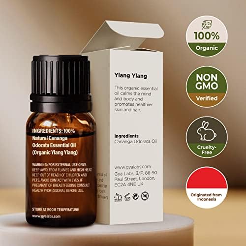 Бергамот масло за раст на косата и органско есенцијално масло од ylang ylang за сет на кожата - чисто терапевтско одделение