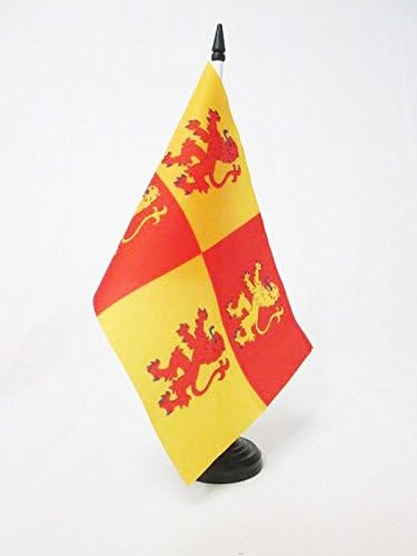 ЗНАМЕ На Аз Овен Глиндр знаме на Маса 5 х 8 - Знаме на Бирото На Принцот Од Велс 21 х 14 см-Црн Пластичен Стап И Основа