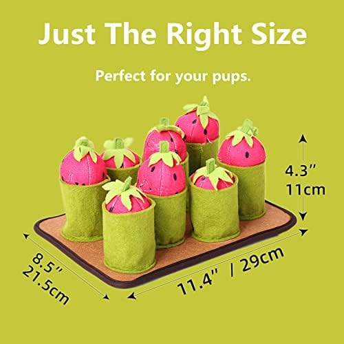 Меиџим Интерактивни кучиња играчки-кучиња играчки 3 во 1 загатка со 8 пискави јагоди