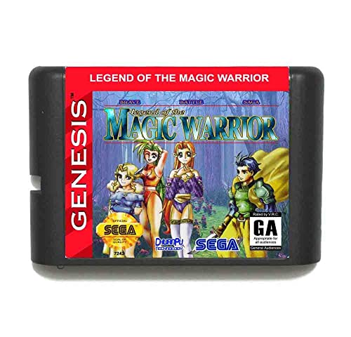 Храбра борба сага Легенда на „Меџик воин“ 16-бит картичка за игра за MD за Sega Mega Drive за Genesis-NTSC-J.