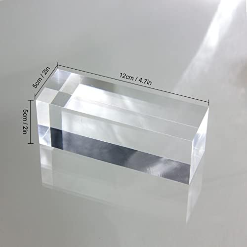KCGANI Clear Polired Acrylic Cube Photo Props, кристално транспарентен цврст акрилен геометриски приказ на пиедестал блокови, држач за организатор